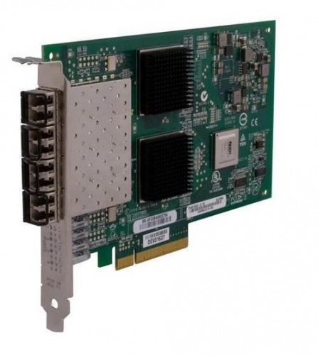 QLE2564-CK Qlogic 8Gbps quad-port Fibre Channel-to-x8/x8 PCI Express adapter, multi-mode opti