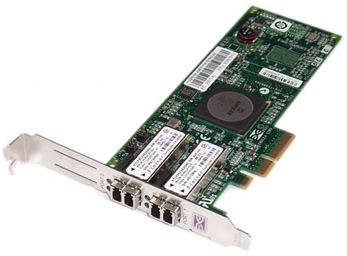 43W7512 Сетевой Адаптер IBM (Emulex) LPE11002 FC1120005-01C L2B2777 2x4Гбит/сек Dual Port Fiber Channel HBA LP PCI-E4x