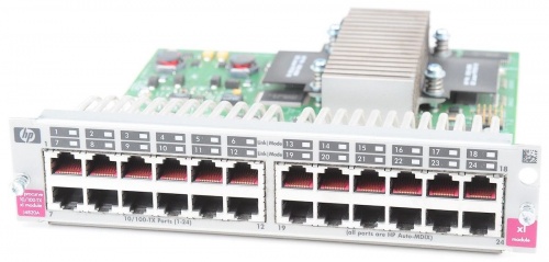 J4820A Модуль Расширения Hewlet-Packard ProCurve XL Ethernet 24port-10/100Mbps For ProCurve XL 5304xl 5308xl 5348xl 5372xl
