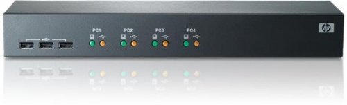 AF611A KVM Переключатель HP PLX-0110 электронный 4хPC USB/PS2 19" 1U