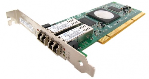 39M6014 Сетевой Адаптер IBM DS4000 (Qlogic) QLA2462-IBMX FC2410401-37 2x4Гбит/сек Dual Port Fiber Channel HBA LP PCI-X 2.0 266Mhz