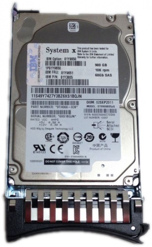 81y9651 IBM 900G 10K 2.5 SAS Hot Swap