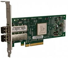 QLE8142-SR-CK Qlogic Dual-port 10GbE-to-PCI Express Converged Network Adapter with SFP+ SR optical modules supporting distances up to 300m